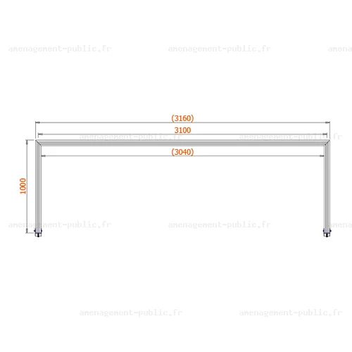 Cadre de relevage de filet de but en aluminium
